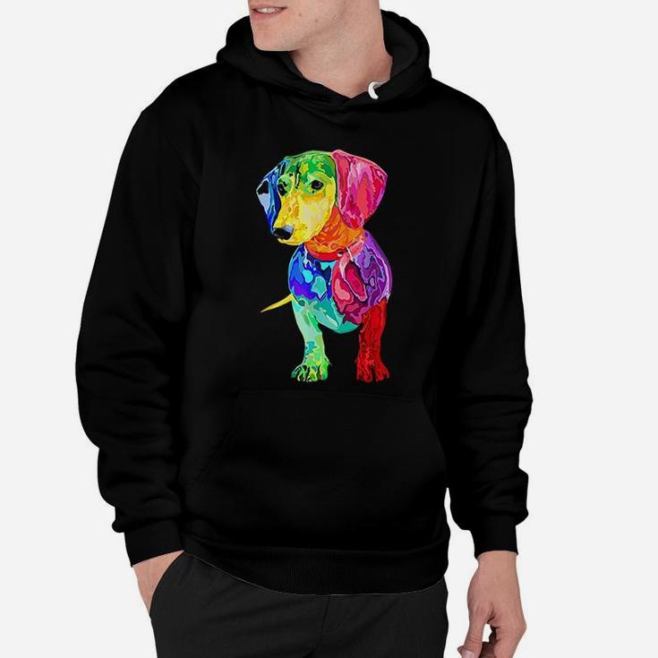 Dog Lover Gifts Dachshund For Colorful Weiner Dog Hoodie
