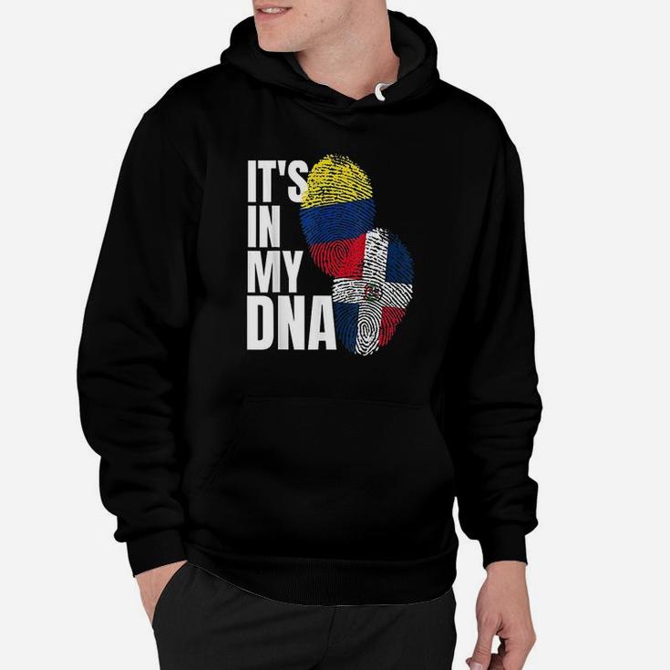Dominican And Colombian Mix Dna Flag Heritage Gift Hoodie