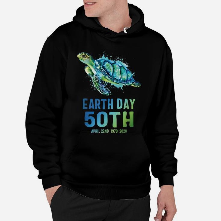 Earth Day 2020 Splash Art Earth Day 50th Anniversary Turtle Hoodie