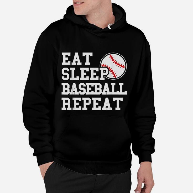 Eat Sleep Baseball Repeat Funny Baseball Player Hoodie