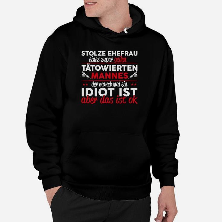 Ehefrau Ein Tatowiertes Mannnes- Hoodie