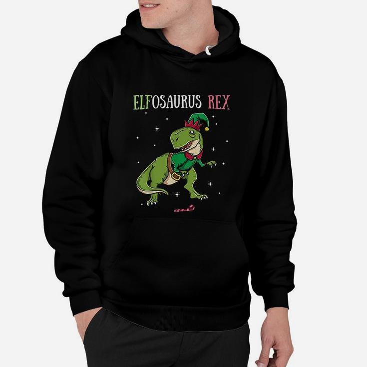 Elf Dinosaur Elves Christmas Hoodie
