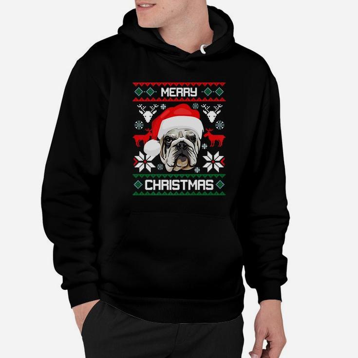 English Bulldog Merry Christmas Dog Gift Cute Hoodie