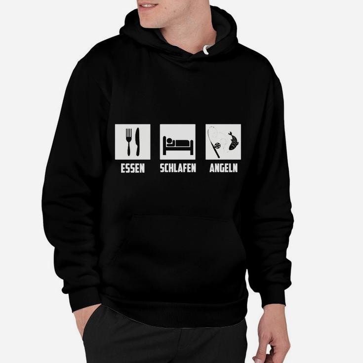 Essen Schlafen Angeln limiterte Auflage Hoodie