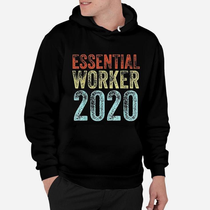 Essential Worker 2020 Funny Job Vintage Employee Gift Hoodie