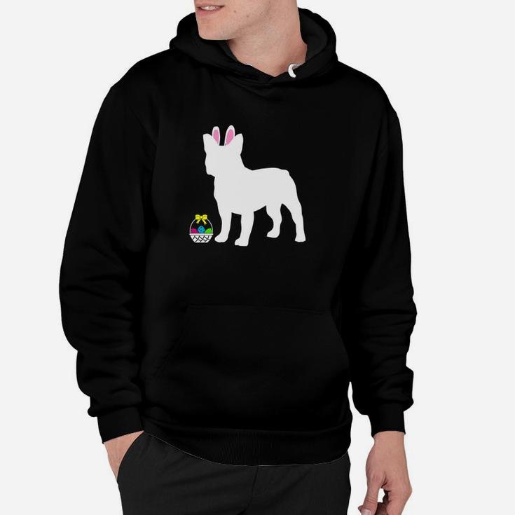 French Bulldog Easter Bunny Dog Silhouette Hoodie