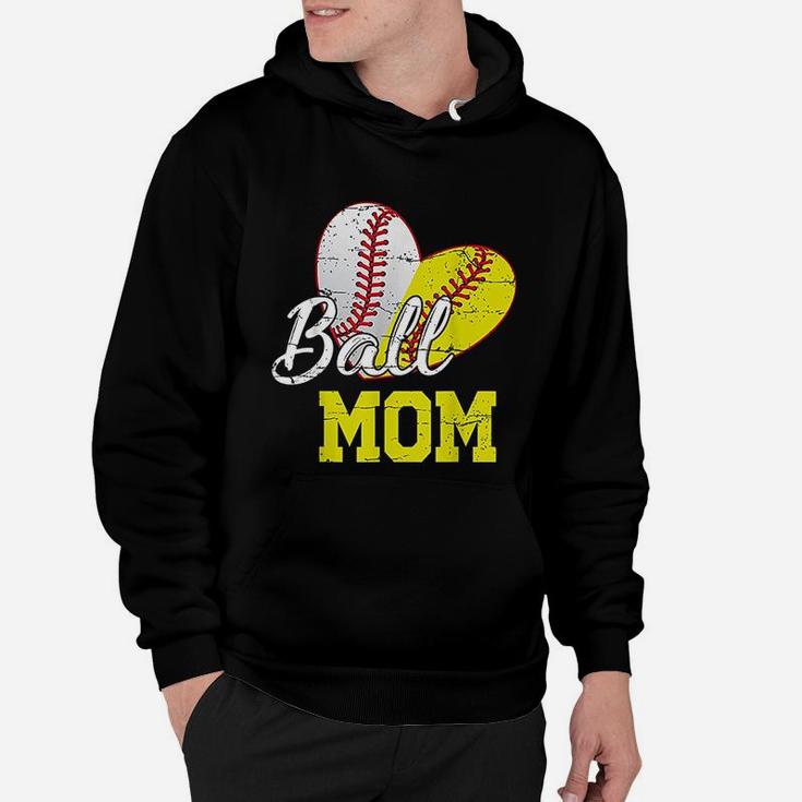 Funny Ball Mom Softball Baseball Gifts Hoodie