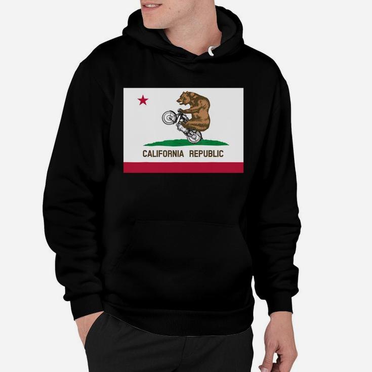Funny California Flag Style Bear Wheelie T-shirt Hoodie