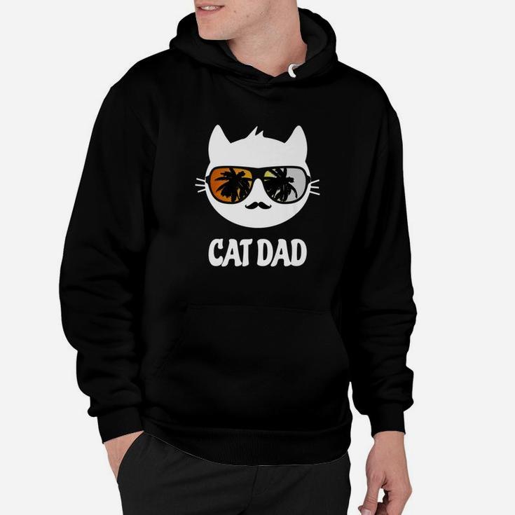 Funny Cat Dad Hipster Father Kitty Lover Humor Hoodie