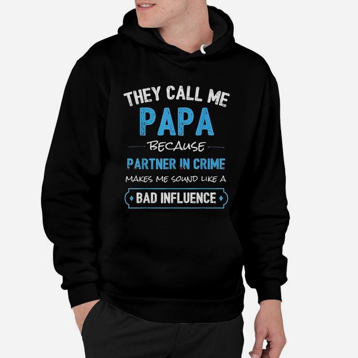 Funny Grandpa Gifts Papa Partner In Crime Hoodie
