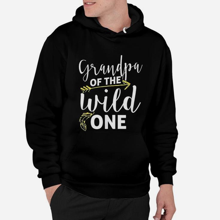 Funny Grandpa Of The Wild One Grand Kid Is Crazy Parenting Hoodie