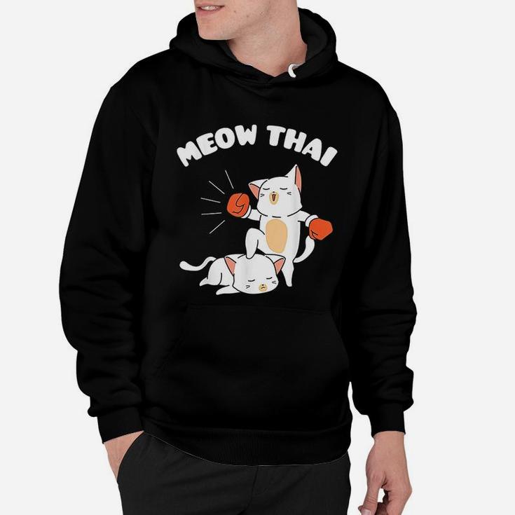 Funny Muay Thai Cats Thai Boxing Fighter Gift Hoodie