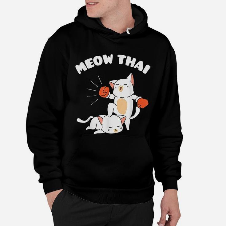 Funny Muay Thai Cats Thai Boxing Fighter Gift Hoodie