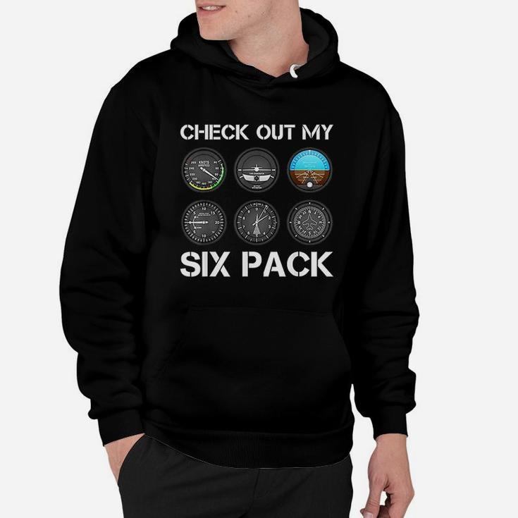 Funny Pilot Top Airplane Six Pack Flight Instruments Hoodie
