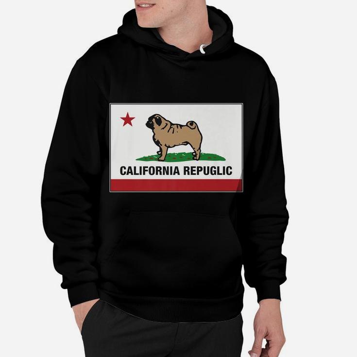 Funny Pug California Repuglic California Cali Hoodie