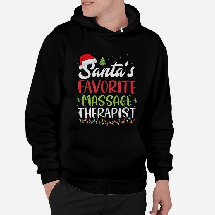 Funny Santa Favorite Massage Therapist Christmas Gift Hoodie