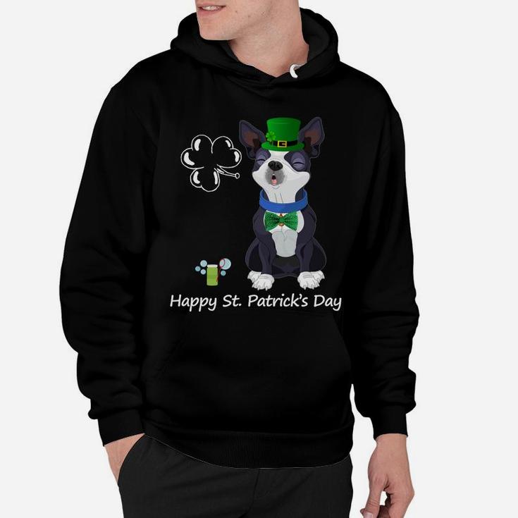 Funny St Patrick Boston Terrier For Dogs Lovers Owner Hoodie