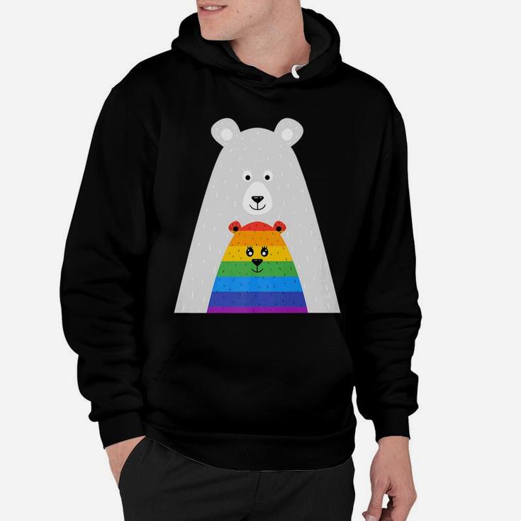 Gay Pride Mama And Baby Bear Gift Lgbt Lesbian March Hoodie