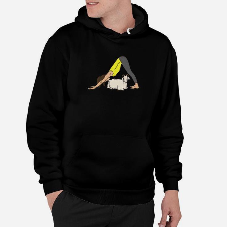 Goat Yoga Funny Downward Facing Dog Yoga Pose Hoodie