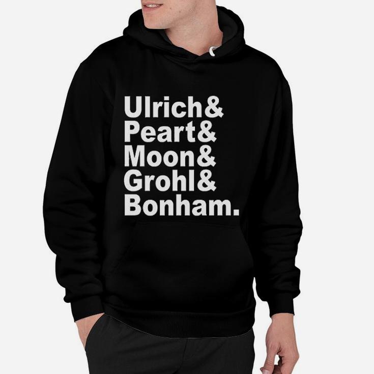 Gooder Tees Famous Drummer And Percussion Names Hoodie