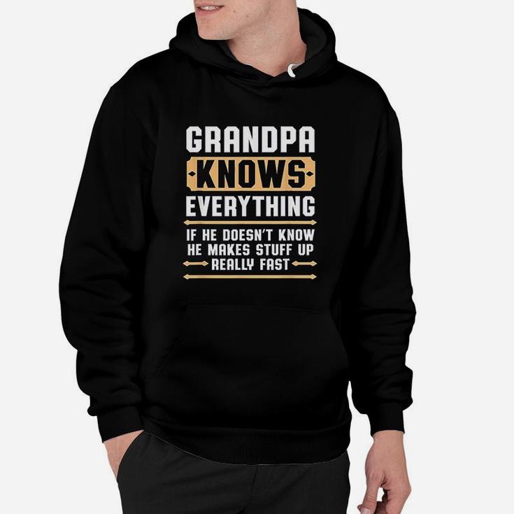 Grandpa Knows Everything Pops Grandpa Gift Hoodie