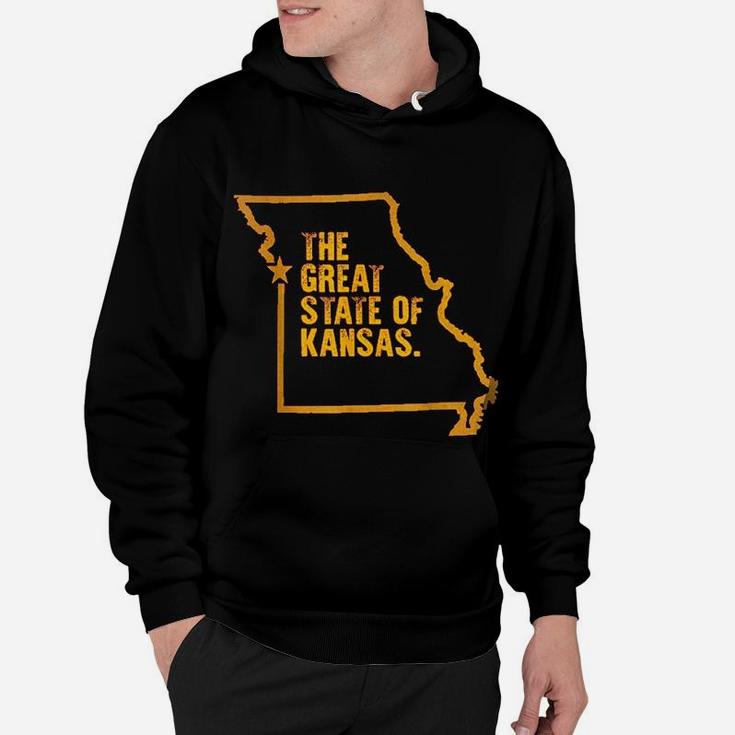 Great State Of Kansas Vintage Missouri Map Funny Hoodie