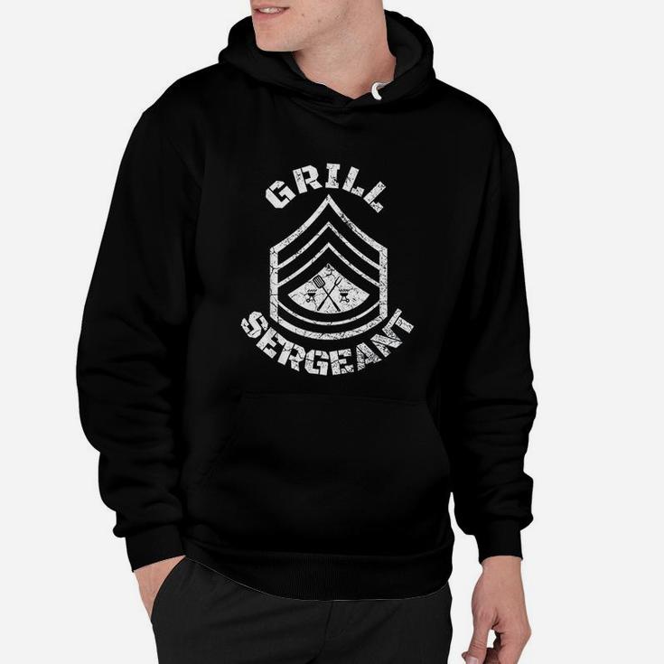 Grill Sergeant Funny Grilling Bbq Dad Fathers Day Hoodie