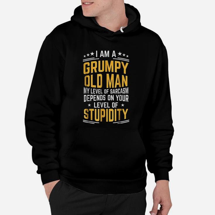 Grumpy Old Man Fathers Day, dad birthday gifts Hoodie