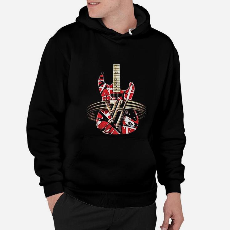 Guitar Retro Style Gift For Guitarist Red Guitar Hoodie
