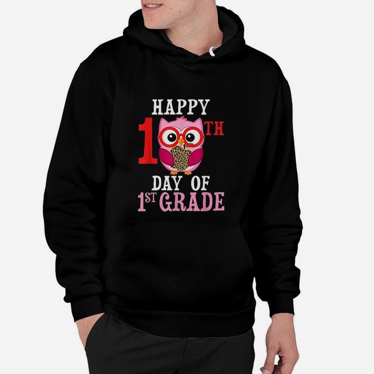Happy 100th Day Of First Grade Owl Cute Teacher Student Girl Hoodie