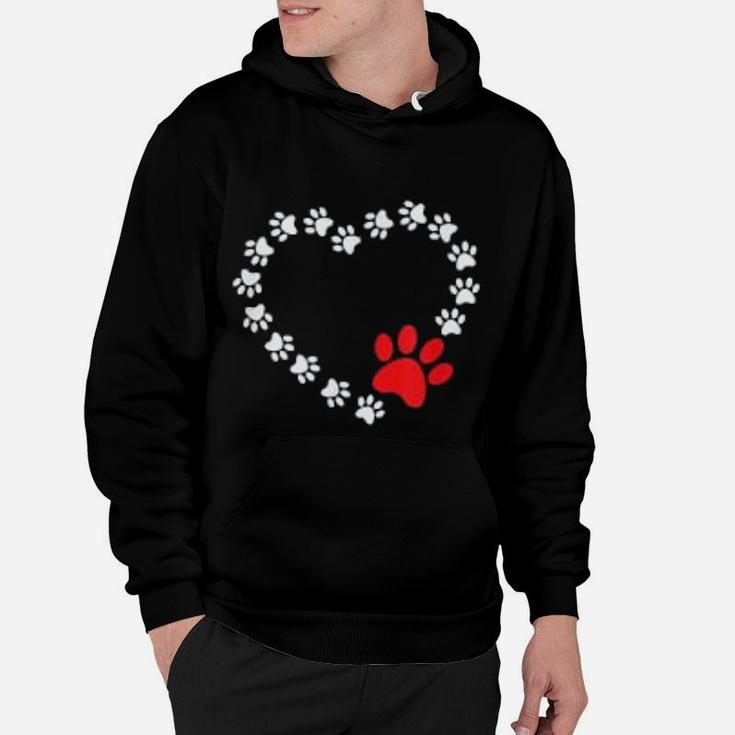 Heart Dogs Paw Prints On My Heart Hoodie