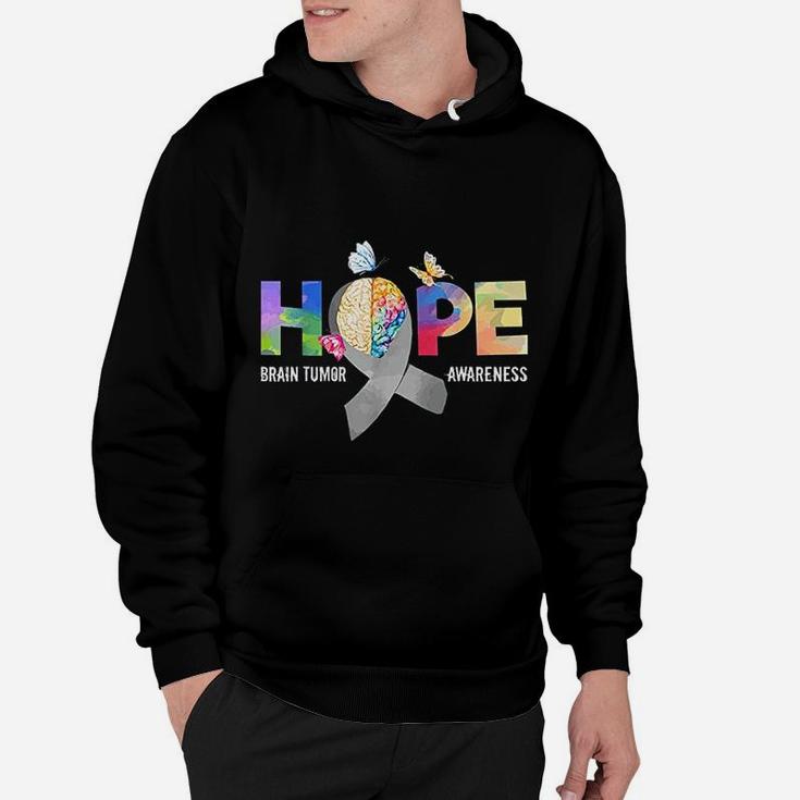 Hope Brain Tumor Awareness Gift Brain Tumor Survivor Hoodie