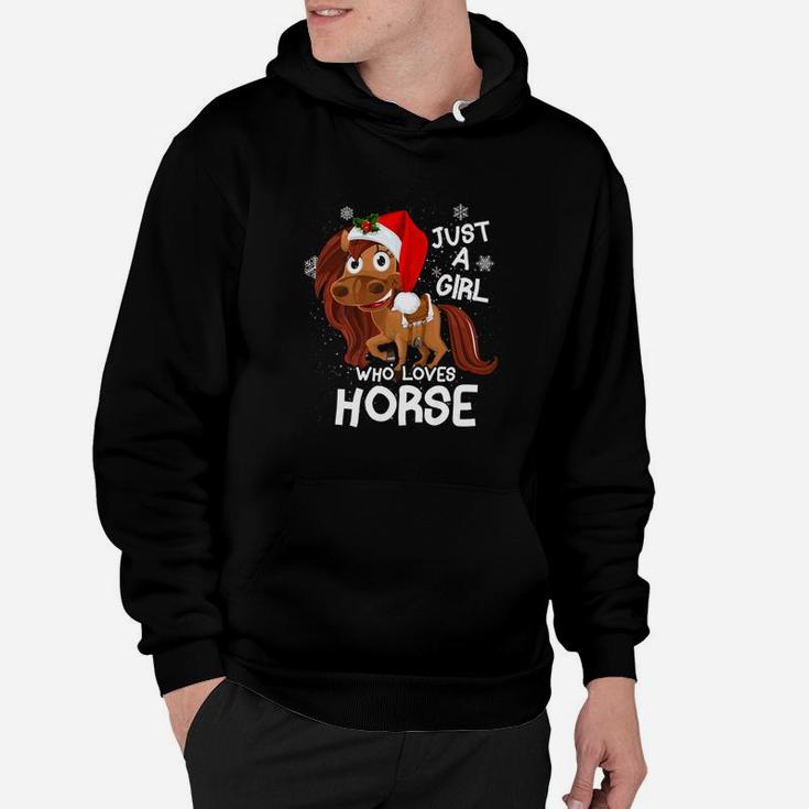 Horse Lover Xmas Gift Just A Girl Who Loves Horse Hoodie