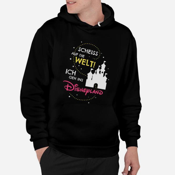 Humorvolles Disneyland-Motto Hoodie, Lustiges Schwarz Tee