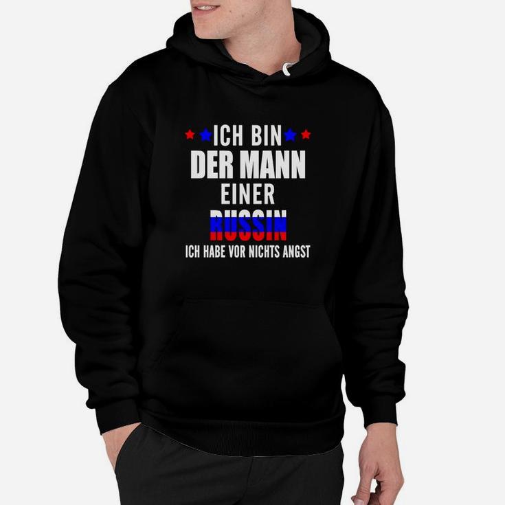 Humorvolles Herren Hoodie Mann einer Russin mit witzigem Spruch