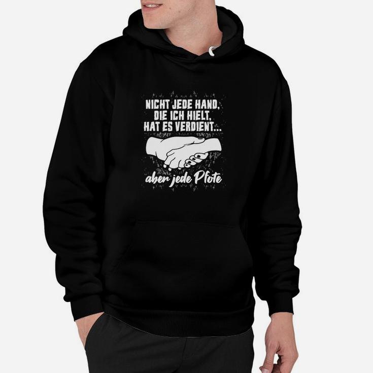 Hunde-Pfotenabdruck Hoodie mit Spruch, Schwarz für Tierfreunde