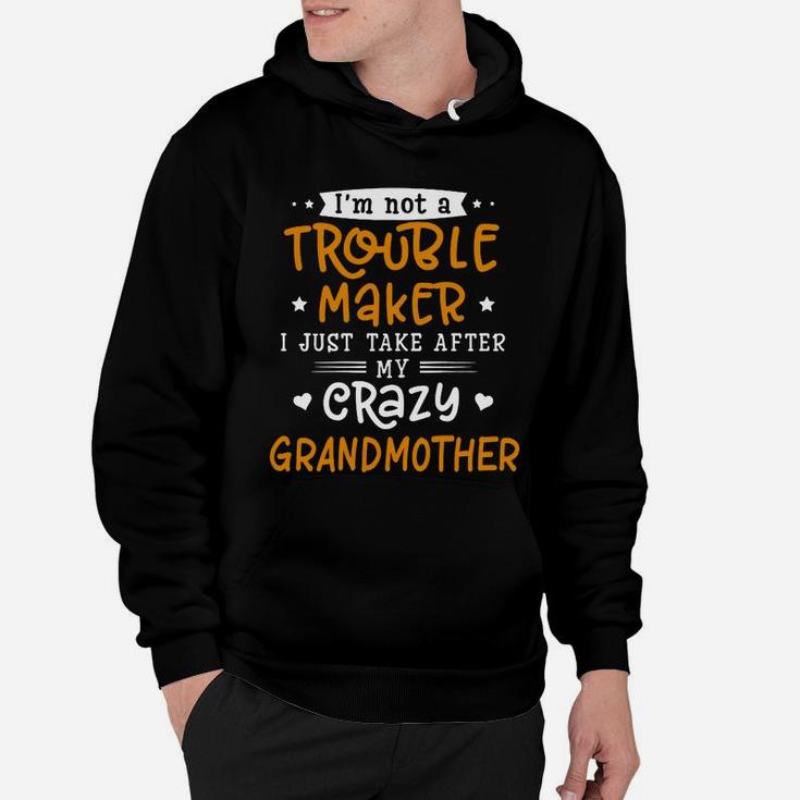 I Am Not A Trouble Maker I Just Take After My Crazy Grandmother Funny Saying Family Gift Hoodie