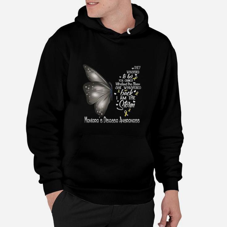 I Am The Storm Menieres Disease Awareness Butterfly Hoodie