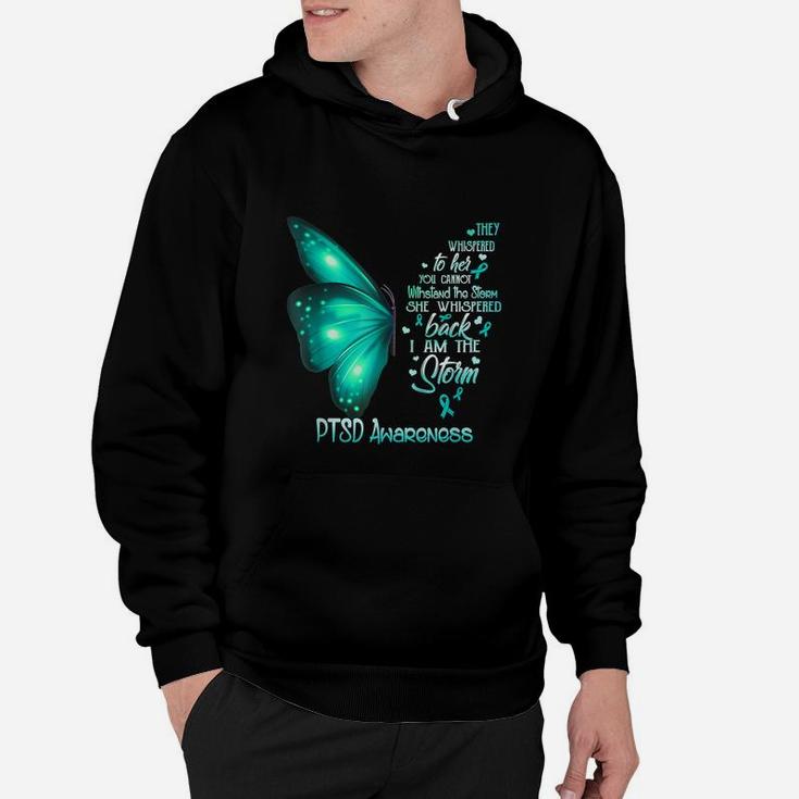 I Am The Storm Ptsd Awareness Butterfly Hoodie