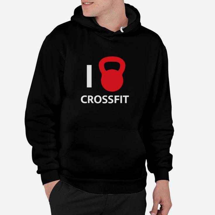 I ♥ CrossFit Kettlebell Design Herren Hoodie für Sportbegeisterte