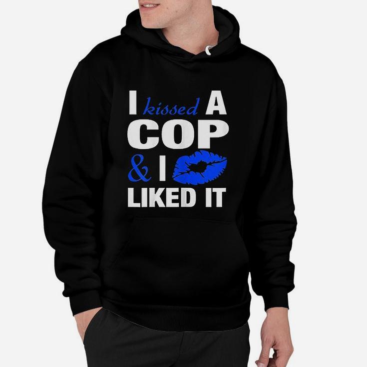I Kissed A Cop Funny Police Officers Wife Girlfriend Hoodie