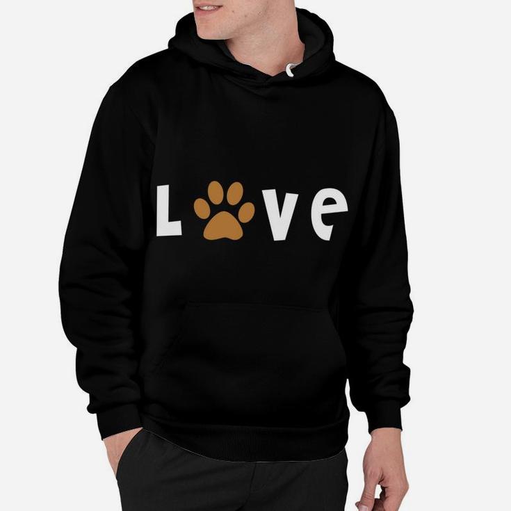 I Love Dogs Cats Flag Paw Print Dog Cat Rescue Adoption Hoodie