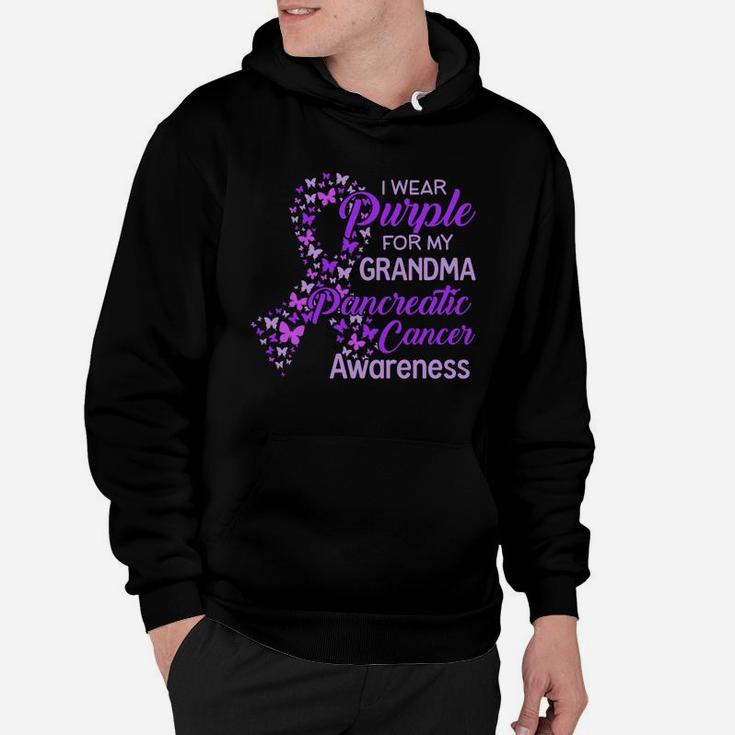 I Wear Purple For My Grandma Ribbon Proud Grandma Hoodie