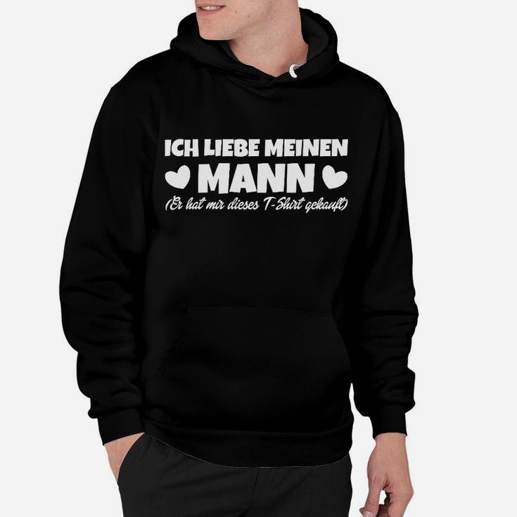 Ich liebe meinen Mann Schwarzes Hoodie, Romantisches Tee für Ehefrauen