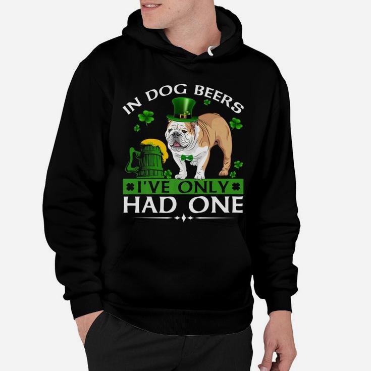 In Dog Beers Funny English Bulldog St Patricks Day Hoodie