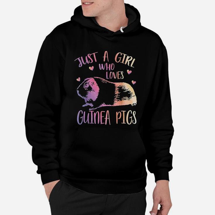 Just A Girl Who Loves Guinea Pigs Watercolor Pig Cute Gift Hoodie