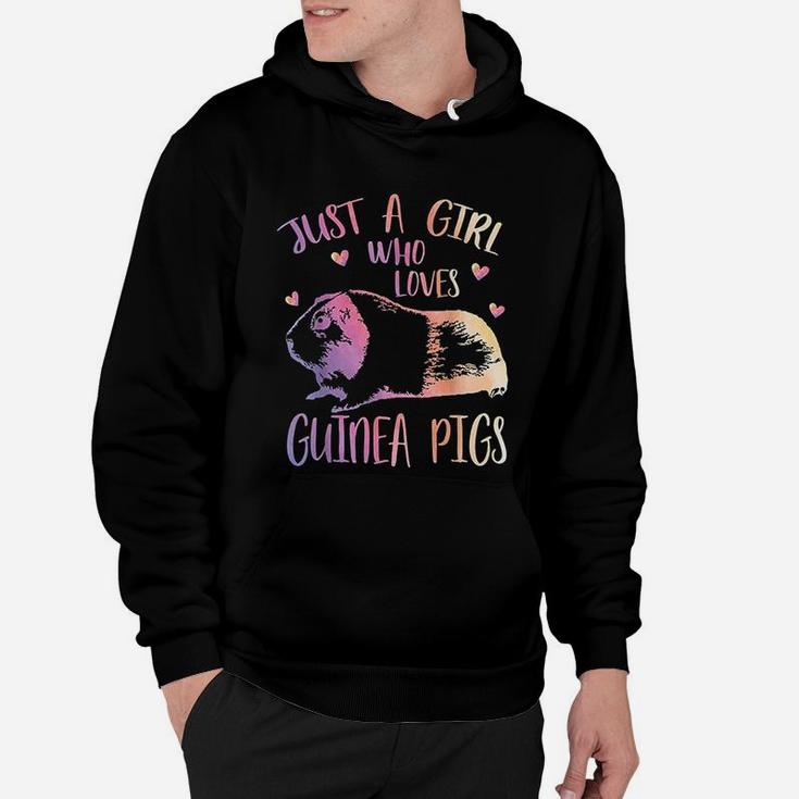 Just A Girl Who Loves Guinea Pigs Watercolor Pig Hoodie