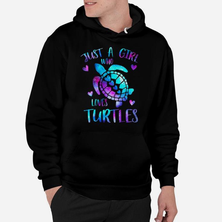 Just A Girl Who Loves Turtles Galaxy Space Sea Turtle Gift Hoodie
