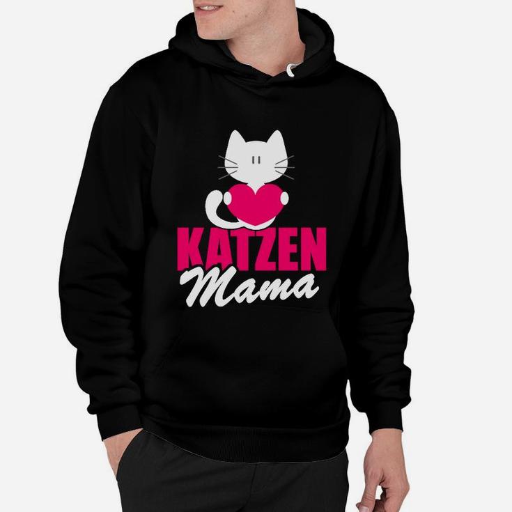 Katzen Mama Hoodie für Damen mit Herz & Kätzchen Motiv