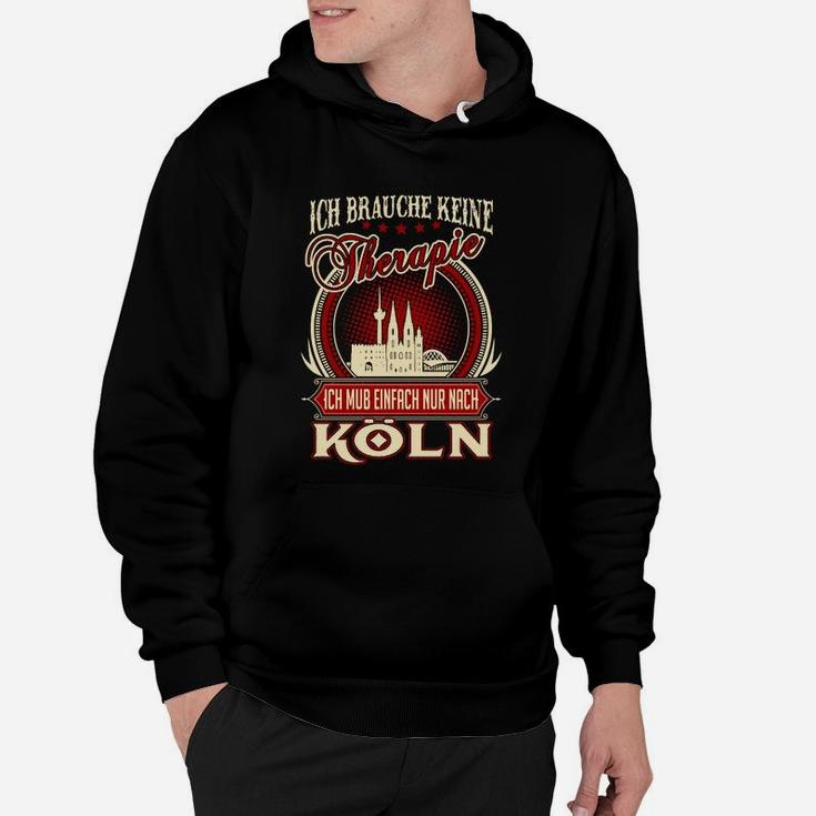 Köln-Motto Hoodie mit Spruch, Schwarz für Fans